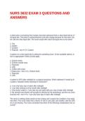 NURS 3632 EXAM 3 QUESTIONS AND ANSWERS