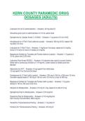 KERN COUNTY PARAMEDIC DRUG DOSAGES &lpar;ADULTS&rpar; EXAM QUESTIONS WITH CORRECT ANSWERS 