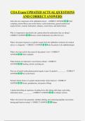 COA Exam UPDATED ACTUAL QUESTIONS  AND CORRECT ANSWERS