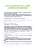 KERN COUNTY PROTOCOLS EXAM QUESTIONS AND ANSWERS