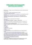 KERN COUNTY PROTOCOLS EXAM QUESTIONS AND ANSWERS &vert; GRADED A