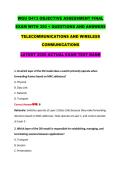 WGU D413 OBJECTIVE ASSESSMENT FINAL EXAM WITH 350 &plus; QUESTIONS AND ANSWERS TELECOMMUNICATIONS AND WIRELESS COMMUNICATIONS LATEST 2026 ACTUAL EXAM TEST BANK