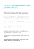 CDC 3E251 &ndash; FINAL EXAM QUESTIONS WITH COMPLETE SOLUTIONS 