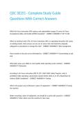 CDC 3E251 - Complete Study Guide Questions With Correct Answers