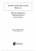 Instructor's Solution Manual for Developmental Mathematics 4th Edition by Elayn Martin-Gay&comma; Chapter 1-16 &vert; All Chapters