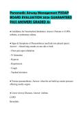 Paramedic Airway Management FISDAP BOARD EVALUATION 2026 GUARANTEED PASS ANSWERS GRADED A&plus;