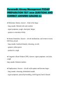 Paramedic Airway Management FISDAP PREPARATION TEST 2026 QUESTIONS AND CORRECT ANSWERS GRADED A&plus;