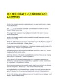 HIT 101 EXAM 1 QUESTIONS AND ANSWERS 