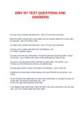 DMV NY TEST QUESTIONS AND ANSWERS