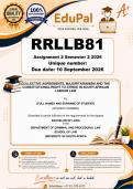 RRLLB81 Assignment 2 &lpar;RESEARCH COMPLETE ANSWERS&rpar; Semester 2 2026 - DUE 10 September 2026 - The Extension of Collective Agreements and the Protection of the Constitutional Right to Strike