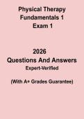 Physical Therapy Fundamentals 1 &ndash; Exam 1 Study Guide & Practice Questions