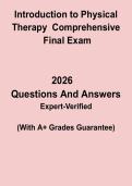 Intro to Physical Therapy &ndash; Comprehensive Final Exam Study Guide & Practice