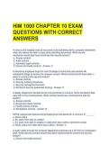 HIM 1000 CHAPTER 10 EXAM QUESTIONS WITH CORRECT ANSWERS 