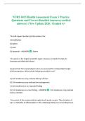 NURS 6023 Health Assessment Exam 3 Practice Questions and Correct Detailed Answers &lpar;verified answers&rpar; &vert; New Update 2026 &vert; Graded A&plus;