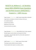 NUSCTX 10&comma; Midterm 2 - UC Berkeley  Latest 2026 UPDATED Exam Questions  and Verified Answers &lpar;2026&sol;2027&rpar; &vert;  Graded A&plus; &vert; 100&percnt; Success