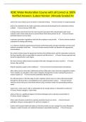 IICRC Water Restoration Course with all Correct & 100&percnt; Verified Answers &vert;Latest Version &vert;Already Graded A&plus;