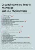 BTE2601 Unit 1 Study Notes &ndash; Teaching Knowledge and Understanding UNISA