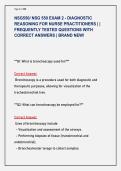 NSG550&sol; NSG 550 EXAM 2 - DIAGNOSTIC  REASONING FOR NURSE PRACTITIONERS &vert; &vert;  FREQUENTLY TESTED QUESTIONS WITH  CORRECT ANSWERS &vert; BRAND NEW&excl; 