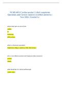 NURS 6023 Cardiovascular 2 chief complaints Questions and Correct Answers &lpar;verified answers&rpar; &vert; New 2026 &vert; Graded A&plus;