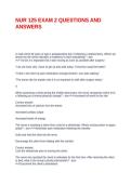 NUR 125 EXAM 2 QUESTIONS AND ANSWERS