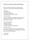 NUR1141 Exam &num;6 Questions With Complete Solutions