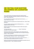HIM 1000 FINAL EXAM QUESTIONS AND ANSWERS 100&percnt; GUARANTEED PASSED