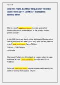 CHM 113 FINAL EXAM &vert; FREQUENTLY TESTED  QUESTIONS WITH CORRECT ANSWERS &vert;  BRAND NEW&excl;