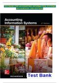 TESTBANK FOR Accounting Information Systems 2nd Edition by Vernon J&period; Richardson