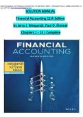 Financial Accounting 11th Edition &ndash; Weygandt & Kimmel &ndash; Chapters 1&ndash;13 Complete Solution Manual with Exercises&comma; Problems&comma; and Worked Answers
