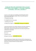 NURS 6023 HEALTH ASSESSMENT FINAL EXAM QUESTIONS AND CORRECT ANSWERS &lpar;VERIFIED ANSWERS&rpar; &vert; NEW 2026 &vert; GRADED A&plus;