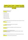 Captains Career Course - Common Core Final  Exam verified questions and answers 20252026  A&plus; Grade&vert;Captains Career Course &ndash; Common Core Final Exam Verified Questions and Answers  Military Leadership Study Guide