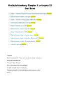 Orofacial Anatomy &ndash; Chapters 1 to 23 Comprehensive Quiz Study Guide