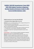 NUR283 &sol; NUR 283 Comprehensive 2 Exam &lpar;NEW 2025&sol; 2026 Update&rpar; Transition to Registered Nursing&vert; Questions & Answers&vert; Grade A&vert; 100&percnt; Correct &lpar;Verified Solutions&rpar;- Galen