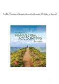 Fundamental Managerial Accounting Concepts&comma; 10th Edition by N&period; Edward Edmonds &ndash; Test Bank