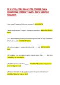 CE 5 LEVEL CORE CONCEPTS COURSE EXAM QUESTIONS COMPLETE WITH 100&percnt; VERIFIED ANSWERS