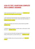LCHI 473 TEST 3 QUESTIONS COMPLETE WITH CORRECT ANSWERS