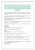 IICRC Water Damage Restoration Technician &lpar;IICRC Water Damage Restoration Training Manual&rpar; Exam with All Correct & 100&percnt; Verified Answers &vert;Already Graded A&plus;