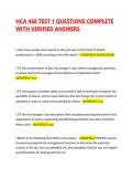 HCA 468 TEST 1 QUESTIONS COMPLETE WITH VERIFIED ANSWERS