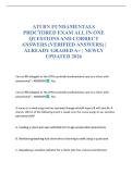ATI RN FUNDAMENTALS PROCTORED EXAM ALL IN ONE QUESTIONS AND CORRECT ANSWERS &lpar;VERIFIED ANSWERS&rpar; &vert; ALREADY GRADED A&plus; &vert; NEWLY UPDATED 2026 