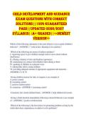 Child Development and Guidance EXAM QUESTIONS WITH CORRECT SOLUTIONS&vert;&vert;100&percnt; GUARANTEED PASS&vert;&vert;UPDATED 2026&sol;2027 SYLLABUS&vert;&vert;A&plus; GRADED&vert;&vert;<<NEWEST VERSION>>