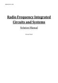 Solution Manual for Radio Frequency Integrated Circuits and Systems Tapa blanda by Hooman Darabi&vert;&vert;ISBN&colon;9780521190794