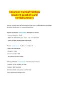  Advanced Pathophysiology Exam &num;2 questions and verified answers