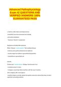 Advanced Pathophysiology Exam -2 QUESTIONS AND VERIFIED ANSWERS 100&percnt;  GUARANTEED PASS