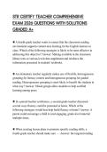 STR CERTIFY TEACHER COMPREHENSIVE EXAM 2026 QUESTIONS WITH SOLUTIONS GRADED A&plus;