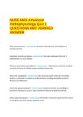 NURS 6501-Advanced Pathophysiology Quiz 1 QUESTIONS AND VERIFIED ANSWER