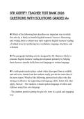 STR CERTIFY TEACHER TEST BANK 2026 QUESTIONS WITH SOLUTIONS GRADED A&plus;