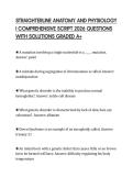 STRAIGHTERLINE ANATOMY AND PHYSIOLOGY I COMPREHENSIVE SCRIPT 2026 QUESTIONS WITH SOLUTIONS GRADED A&plus;