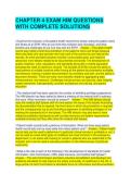 CHAPTER 4 EXAM HIM QUESTIONS WITH COMPLETE SOLUTIONS