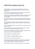 USPS SSA Academy Exam 421&period; Questions with Verified Answers