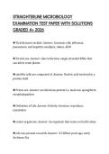 STRAIGHTERLINE MICROBIOLOGY EXAMINATION TEST PAPER WITH SOLUTIONS GRADED A&plus; 2026